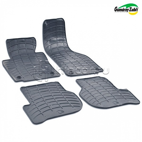 Коврики салона Skoda Octavia II 2008-2012 серые (с фиксаторами)