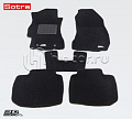 Коврики салона текст.Subaru XV 2013-> LINER 3D Lux с бортиком черные
