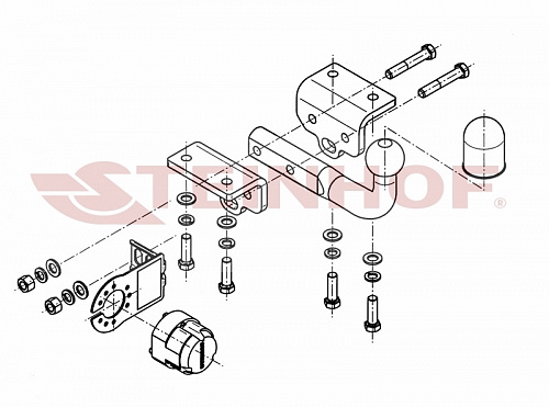 Фаркоп Steinhof V-020 для Volkswagen Amarok 2010-