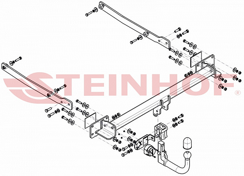 Фаркоп Steinhof M-151 для Mercedes E-Class купе c207 2009-2016, Mercedes E-Class кабриолет a207 2009-2016