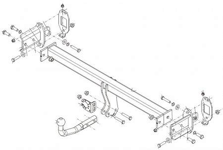 Фаркоп Brink (Thule) 609100 для MERCEDES-BENZ GLC (X253) 15-
