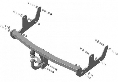 Фаркоп с оцинкованным шаром Motodor 91704-A для Renault Sandero Stepway 2009-2014