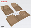 Коврики салона текст.Nissan Teana III 2013-> LINER 3D Lux с бортиком бежевые